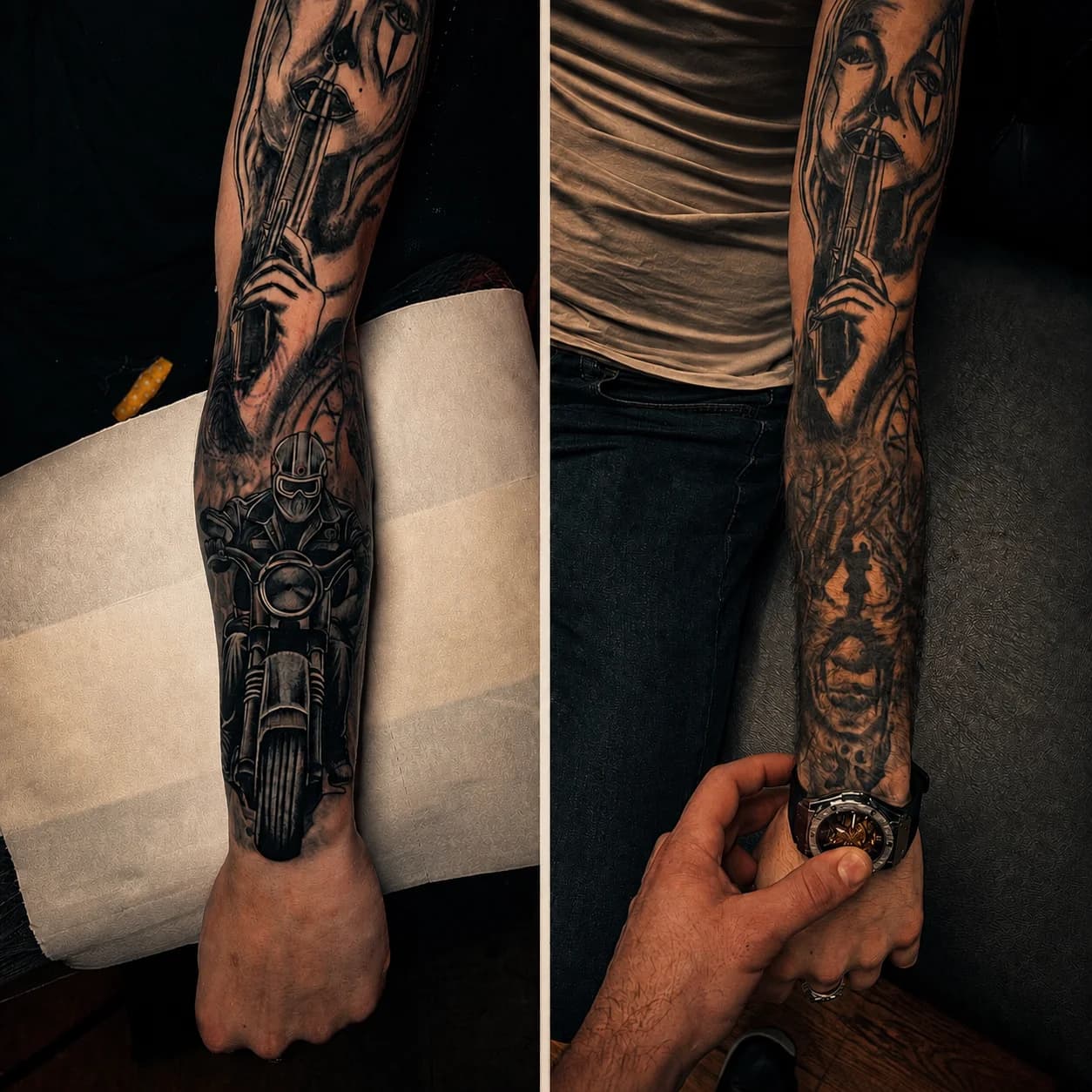Sleeve cover-up work